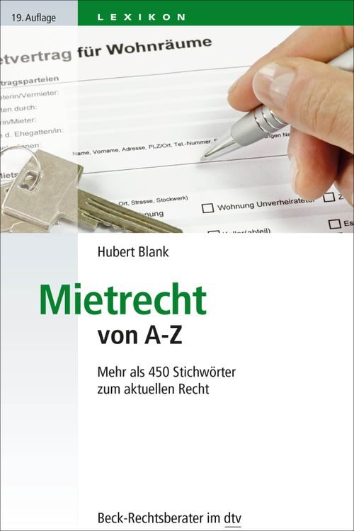 Cover des Buches Mietrecht von A-Z von Hubert Blank