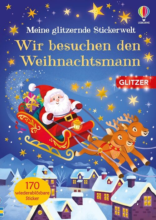Cover des Buches Meine glitzernde Stickerwelt: Wir besuchen den Weihnachtsmann von 