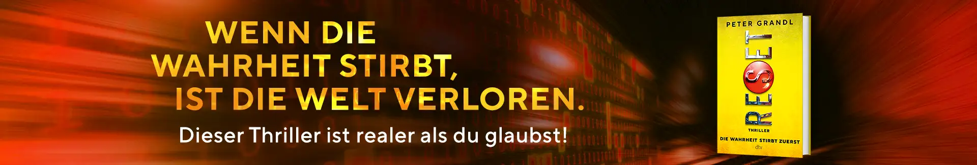 Buch Reset; Wenn die Wahrheit stirbt, ist die Welt verloren. Dieser Thriller ist realer, als du glaubst!