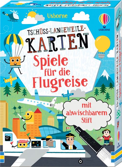 Cover des Buches Tschüss-Langeweile-Karten: Spiele für die Flugreise von 