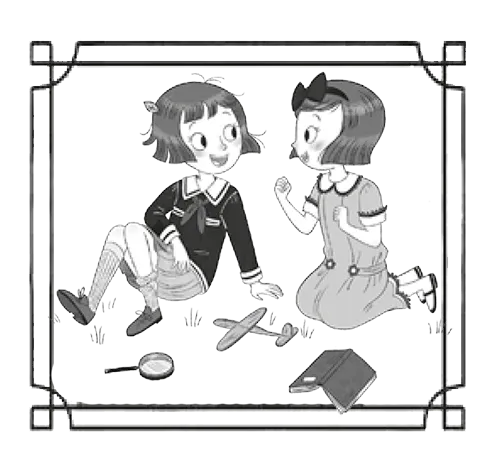Illustration von Christie & Agatha. Haiuptfiguren aus der Buchreihe Detektivagentur Christie & Agatha