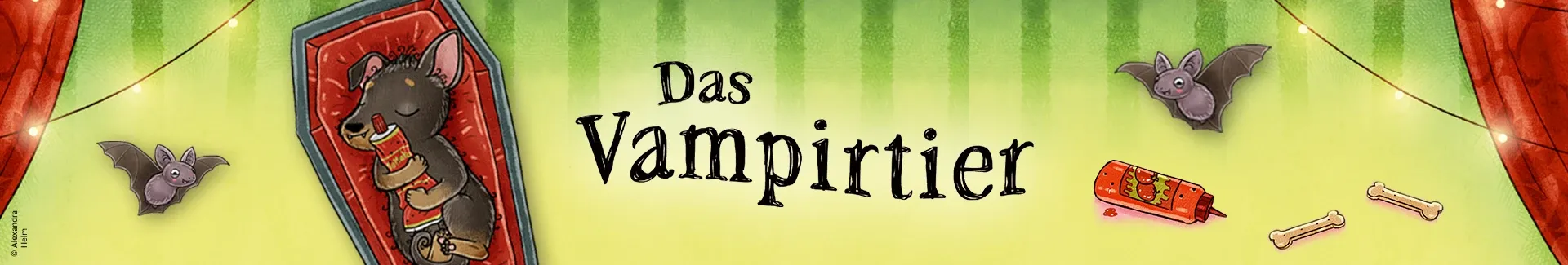 Fledermäuse und Lichterkette. Das Vampirtier