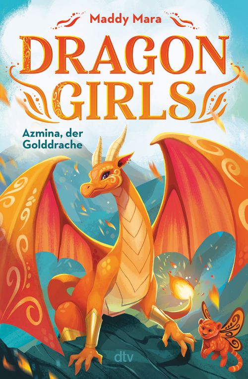 Cover des Buches Dragon Girls – Azmina, der Golddrache von Maddy Mara