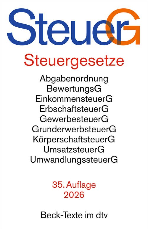 Cover des Buches Steuergesetze von 