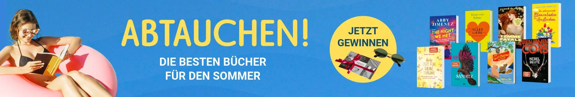 Abtauchen: Die besten Bücher für den Sommer. Mit Gewinnspiel