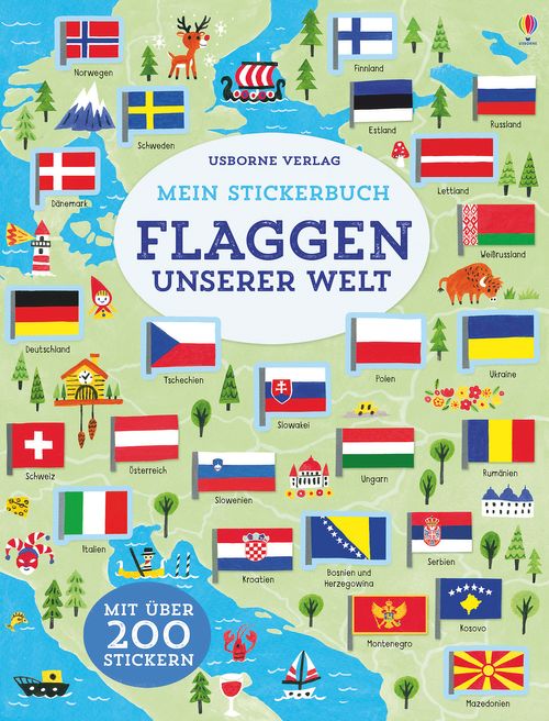 Cover des Buches Mein Stickerbuch: Flaggen unserer Welt von Holly Bathie