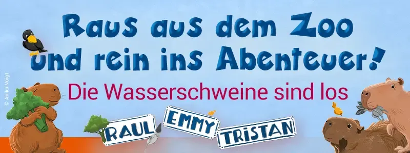 Raus aus dem Zoo und rein ins Abenteuer! Die Wasserschweine sind los