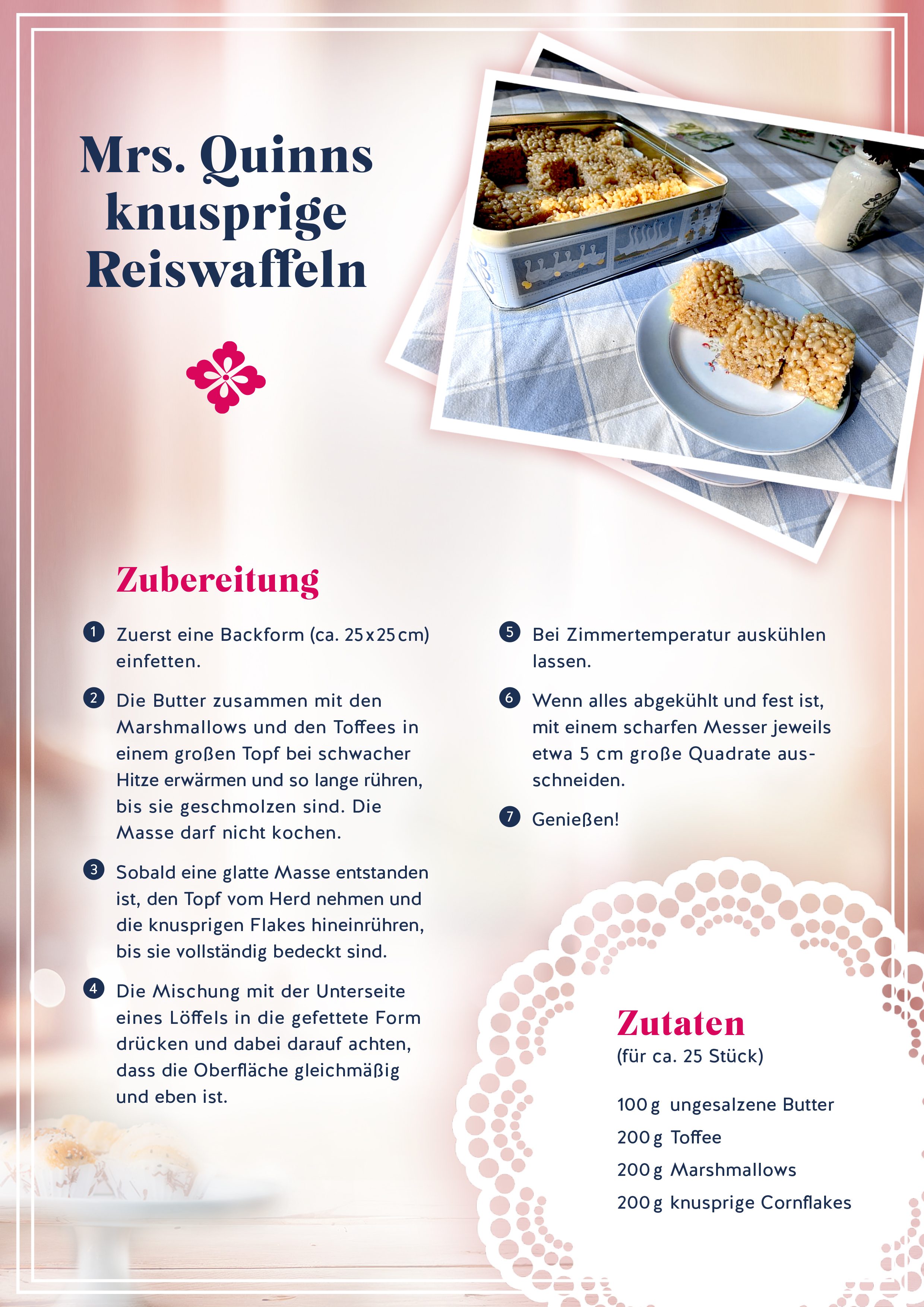 Rezept für Mrs. Quinns knusprige Reiswaffeln