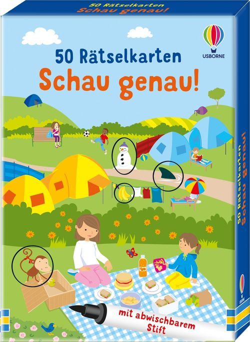 Cover des Buches 50 Rätselkarten: Schau genau! von Sarah Khan