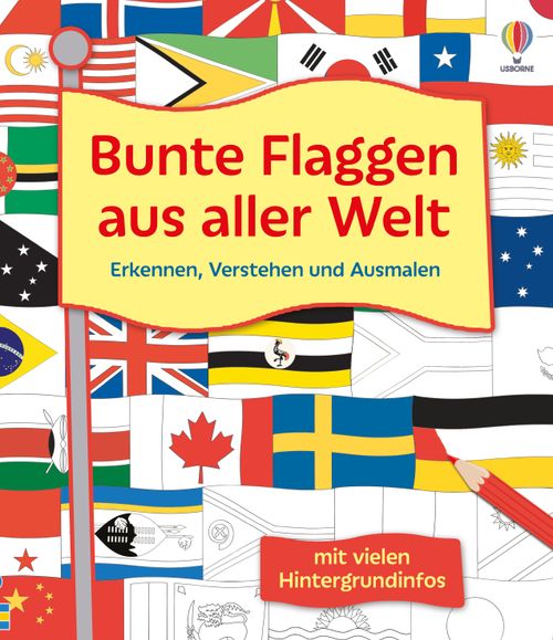 Cover des Buches Bunte Flaggen aus aller Welt Erkennen, Verstehen und Ausmalen von 