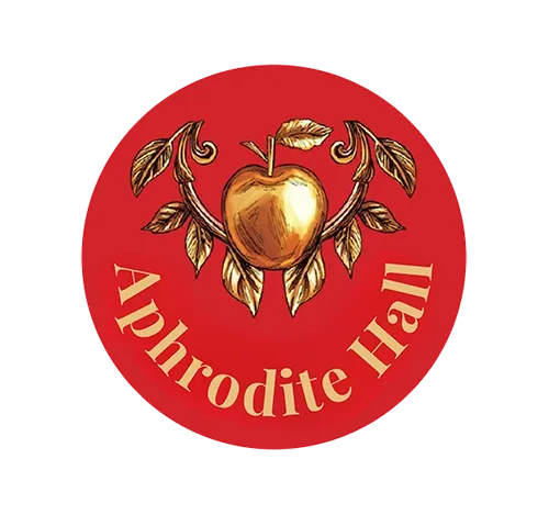 Wappen des Aphrodite-Hauses mit Apfel-Symbol aus dem Buch Aftermyth von Tracy Wolff
