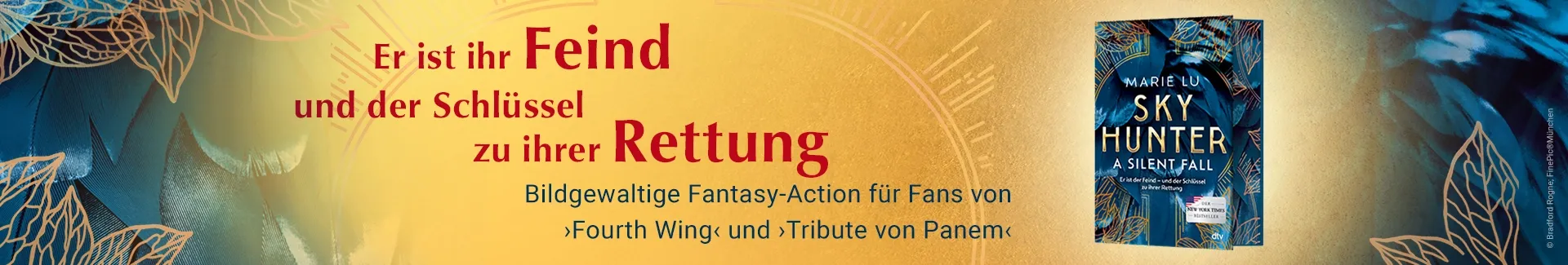 Grafik zum Buch Sky Hunter von Marie Lu mit dem Text Er ist ihr Feind und der Schlüssel zu ihrer Rettung