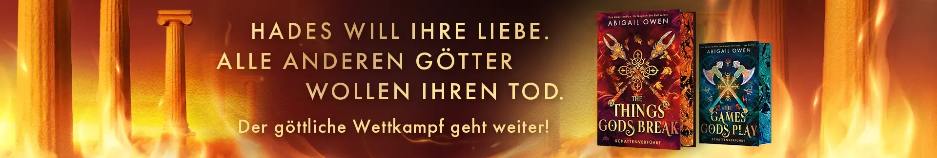 Buch The Things Gods Break und The Games Gods Play und Text Hades will ihre liebe. Alle anderen Götter wollen ihren Tod.