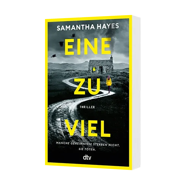 3D-Darstellung des Buchs "Eine zu viel" von Samantha Hayes