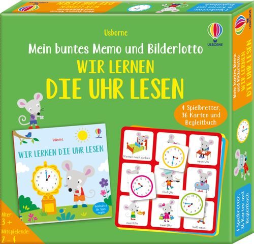 Cover des Buches Mein buntes Memo und Bilderlotto: Wir lernen die Uhr lesen von 