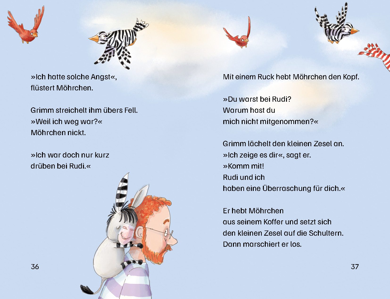 Cover des Buches Grimm und Möhrchen düsen los von Stephanie Schneider