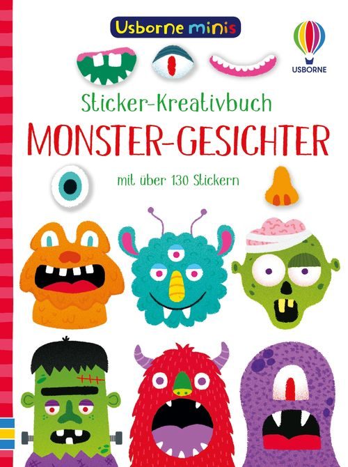 Cover des Buches Usborne Minis - Sticker-Kreativbuch: Monster-Gesichter von Sam Smith