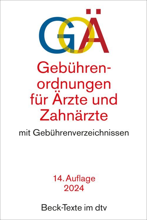 Cover des Buches Gebührenordnungen für Ärzte und Zahnärzte von 