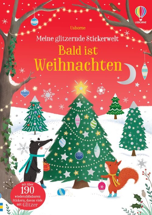 Cover des Buches Meine glitzernde Stickerwelt: Bald ist Weihnachten von 