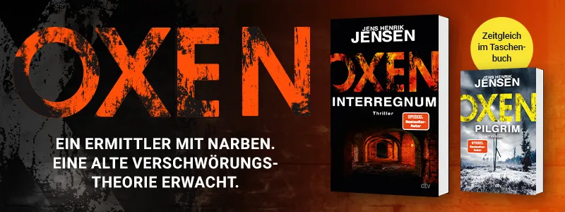Schrift OXEN und Bücher Interregnum und Pilgrim
