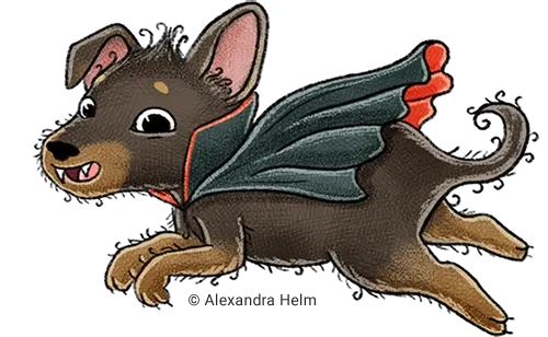 Illustration des Vampirtiers von Alexandra Helm