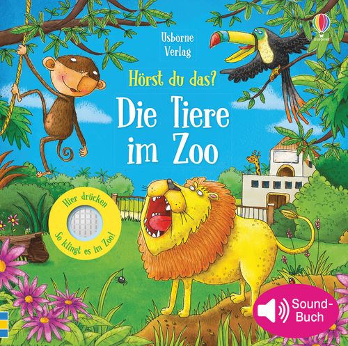 Cover des Buches Hörst du das? Die Tiere im Zoo von Sam Taplin
