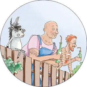 Rudi von der Tankstelle. Figur aus der Buchreihe Grimm und Möhrchen