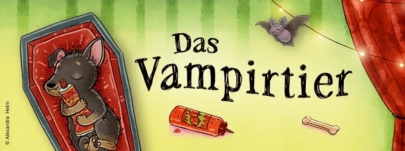 Fledermäuse und Lichterkette. Das Vampirtier