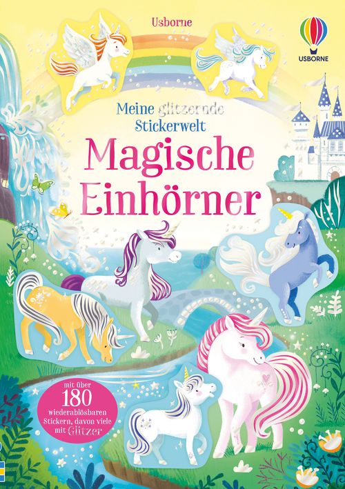 Cover des Buches Meine glitzernde Stickerwelt: Magische Einhörner von 