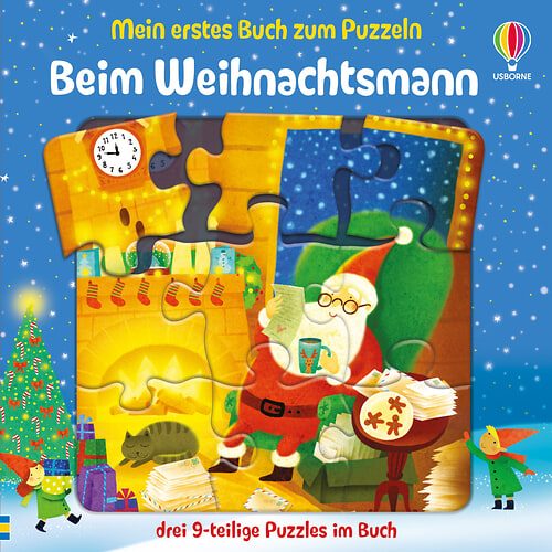 Cover des Buches Mein erstes Buch zum Puzzeln: Beim Weihnachtsmann von 