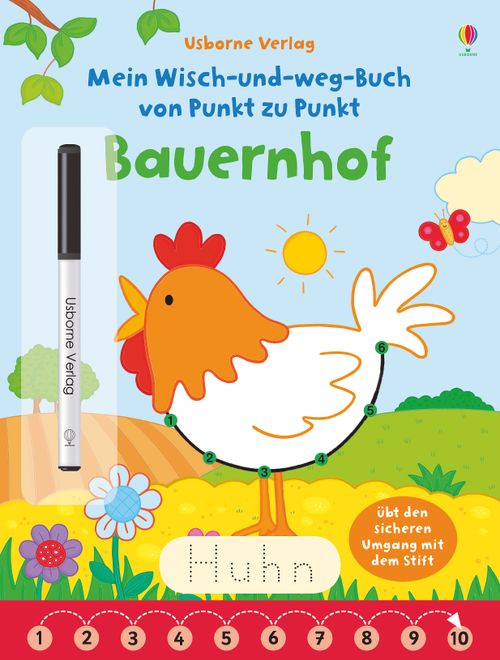 Cover des Buches Mein Wisch-und-weg-Buch von Punkt zu Punkt: Bauernhof von 