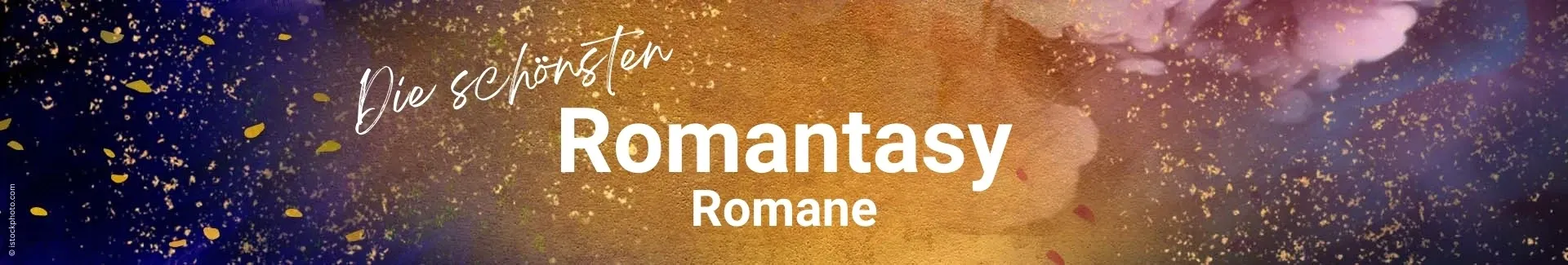 Fantasy-Himmel und Text Die schönsten Romantasy-Romane.