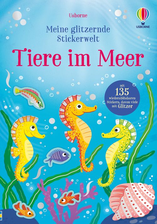 Cover des Buches Meine glitzernde Stickerwelt: Tiere im Meer von Holly Bathie