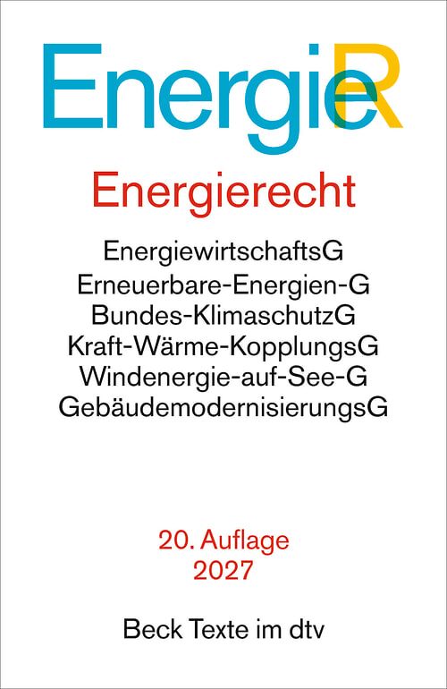 Cover des Buches Energierecht von 