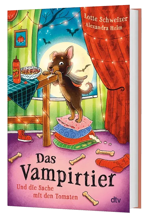 3D-Cover des Buches Das Vampirtier und die Sache mit den Tomaten (Band 1) von Lotte Schweizer