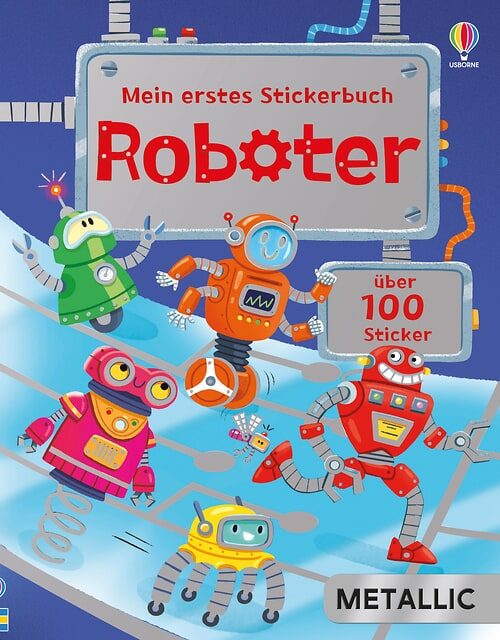 Cover des Buches Mein erstes Stickerbuch METALLIC: Roboter von 