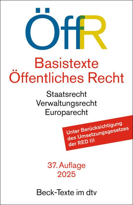 Cover des Buches Basistexte Öffentliches Recht von 
