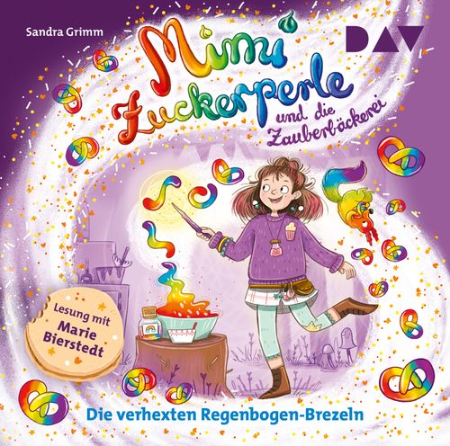 Cover des Buches Mimi Zuckerperle und die Zauberbäckerei – Teil 3: Die verhexten Regenbogen-Brezeln von Sandra Grimm