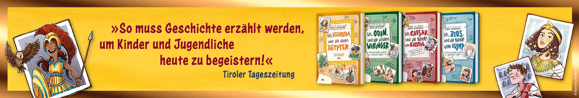 »So muss Geschichte erzählt werden, um Kinder und Jugendliche heute zu begeistern!« Tiroler Tageszeitung über die Buchreihe Geschichte(n) im Freundschaftsbuch von Frank Schwieger