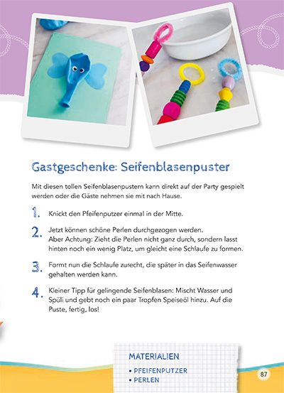 Basteltipp Seifenblasenpuster aus dem Buch Kita-to-Go: Mit Leoli kreativ durchs Jahr
