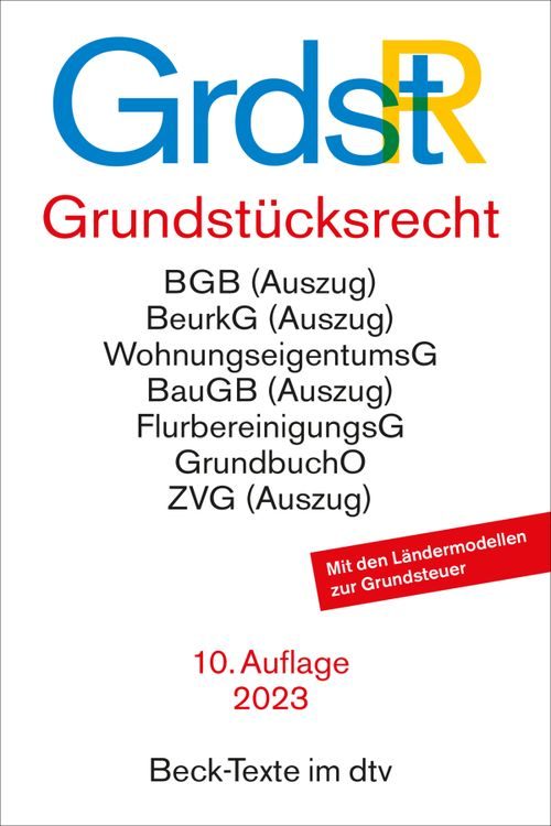 Cover des Buches Grundstücksrecht von 