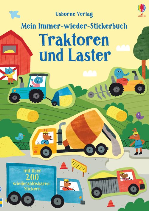 Cover des Buches Mein Immer-wieder-Stickerbuch: Traktoren und Laster von Hannah Watson