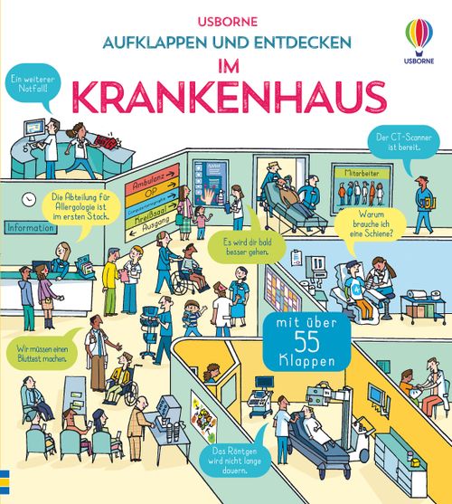 Cover des Buches Aufklappen und Entdecken: Im Krankenhaus von Dr. Zoe Fritz, Katie Daynes