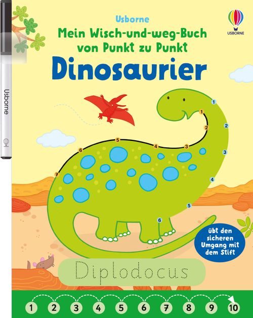 Cover des Buches Mein Wisch-und-weg-Buch von Punkt zu Punkt: Dinosaurier von 