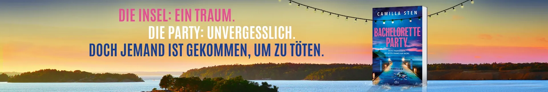 Buch Bachelorette Party und Text Die Insel: Ein Traum. Die Party: Unvergesslich. Doch jemand ist gekommen, um zu töten.
