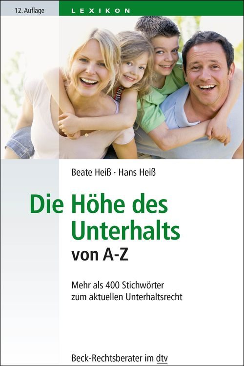 Cover des Buches Die Höhe des Unterhalts von A-Z von 