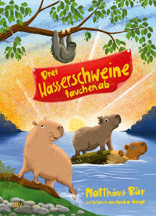 Cover des Buches Drei Wasserschweine tauchen ab von Matthäus Bär