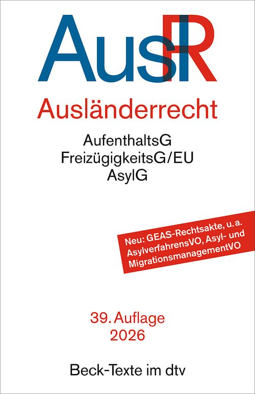 Cover des Buches Ausländerrecht von 