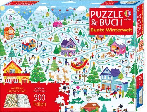 Cover des Buches Puzzle & Buch: Bunte Winterwelt von 