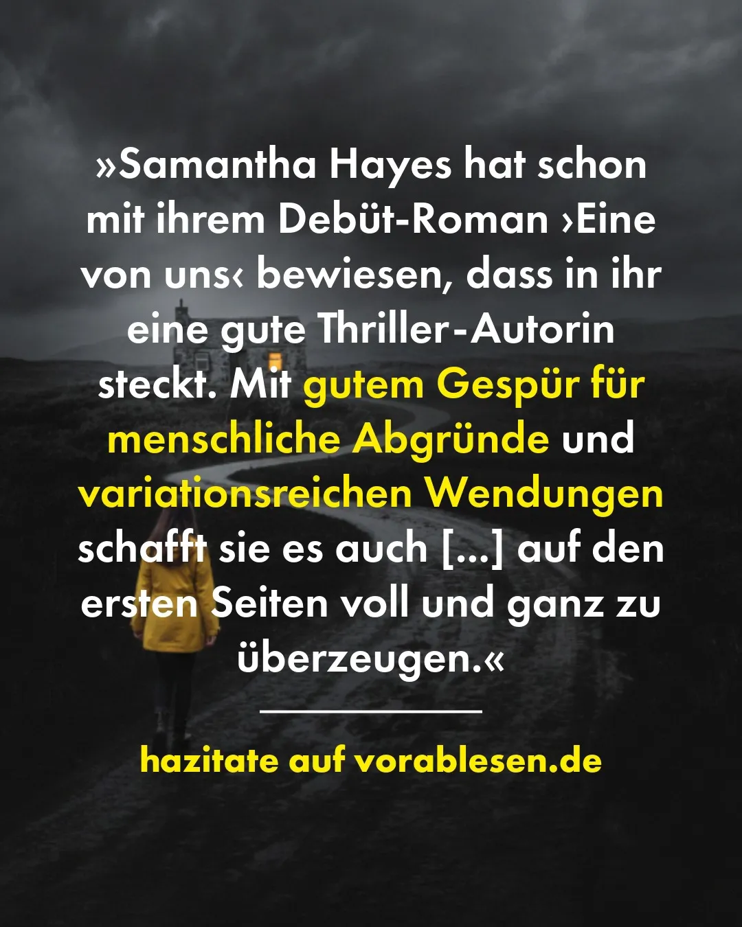 Leserstimme zum Buch Eine zu viel von Samantha Hayes